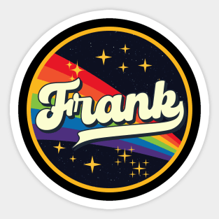 Frank // Rainbow In Space Vintage Style Sticker